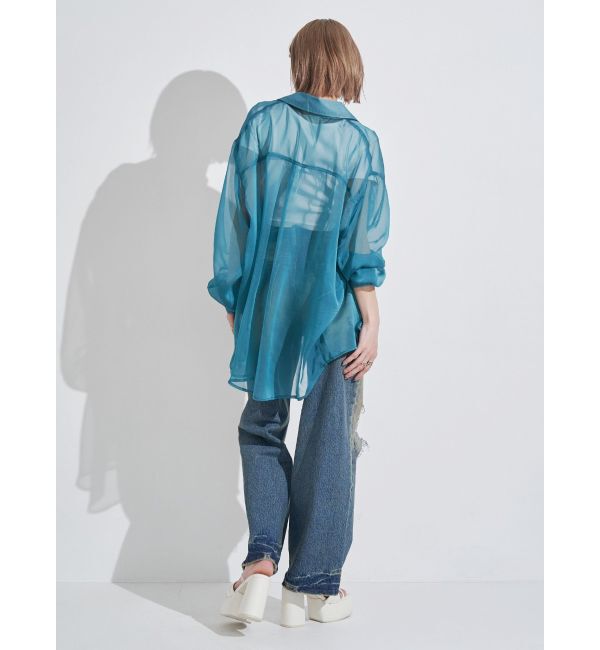 EVRIS「シアーオーバーサイズシャツ」|シャツ・ブラウス|