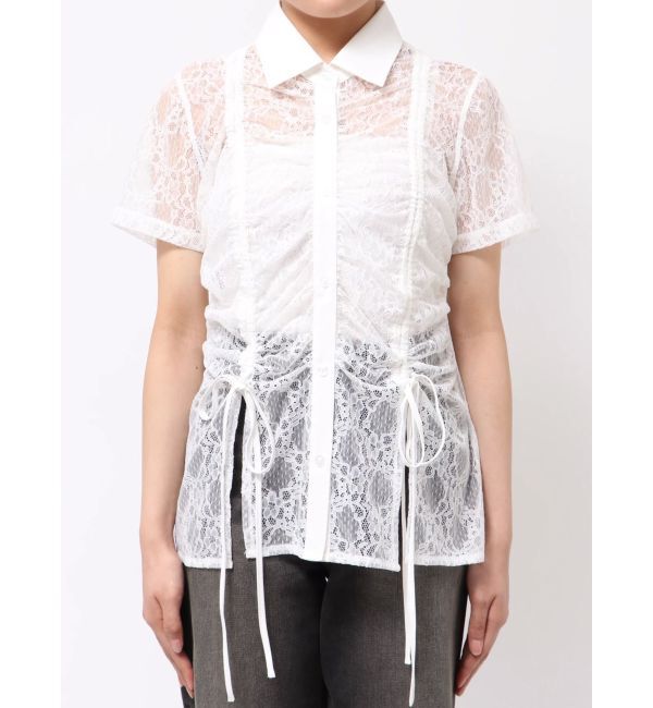 EVRIS「ドロストハーフスリーブレースシャツ」|シャツ・ブラウス|