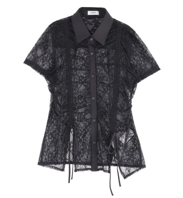 EVRIS「ドロストハーフスリーブレースシャツ」|シャツ・ブラウス|
