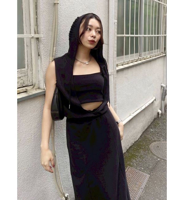 EVRIS「ビスチェセットフーディロングワンピース」|ワンピース|