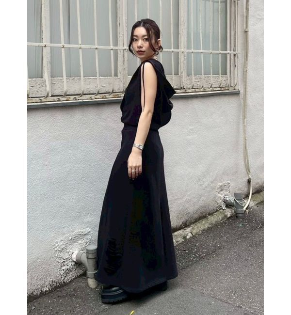 EVRIS「ビスチェセットフーディロングワンピース」|ワンピース|ブラック