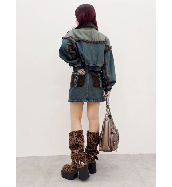 EVRIS「フェイクスウェードエンジニアブーツ」|ロングブーツ|