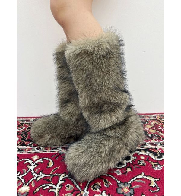 EVRIS「ファイクファーモンスターブーツ」|ロングブーツ|