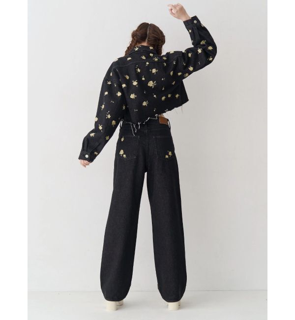 EVRIS「Embroideryデニムブルゾン【セットアップ着用可能】」|デニムジャケット|