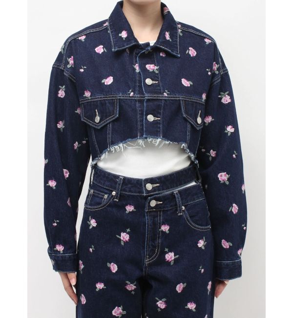 EVRIS「Embroideryデニムブルゾン【セットアップ着用可能】」|デニムジャケット|