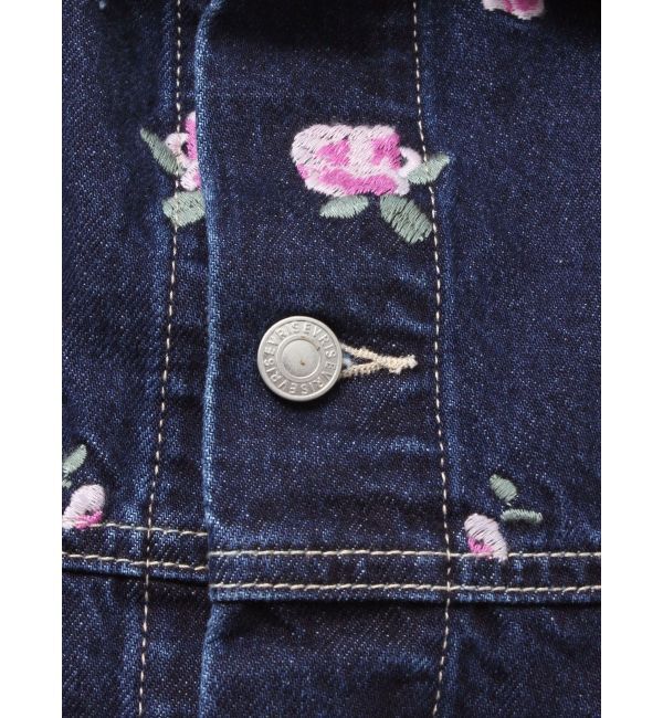 EVRIS「Embroideryデニムブルゾン【セットアップ着用可能】」|デニムジャケット|