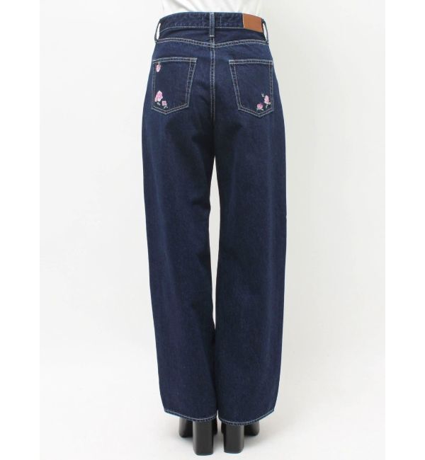 EVRIS「Embroideryカットアウトワイドデニムパンツ【セットアップ着用可能】」|デニム|