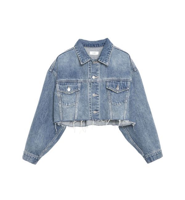 EVRIS「ヴィンテージライクカラーデニムブルゾン【セットアップ着用可能】」|デニムジャケット|
