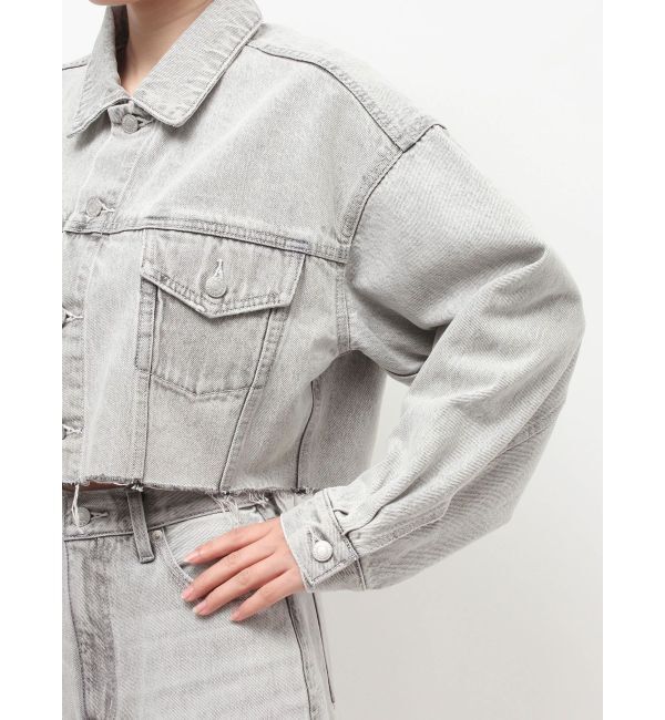 EVRIS「ヴィンテージライクカラーデニムブルゾン【セットアップ着用可能】」|デニムジャケット|