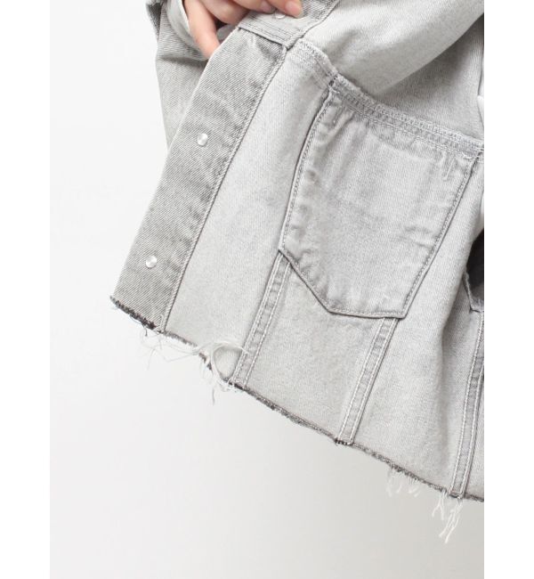 EVRIS「ヴィンテージライクカラーデニムブルゾン【セットアップ着用可能】」|デニムジャケット|