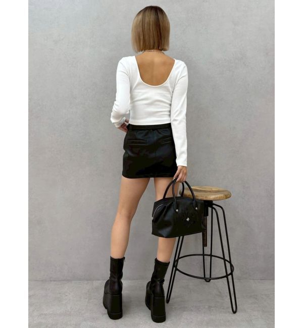 EVRIS「フェイクレザーベルトミニスカート【セットアップ着用可能】」|スカート|