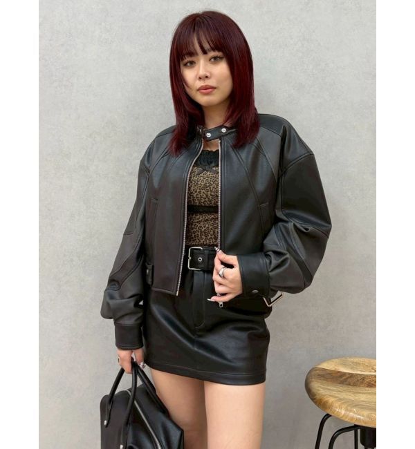 EVRIS「フェイクレザーベルトミニスカート【セットアップ着用可能】」|スカート|