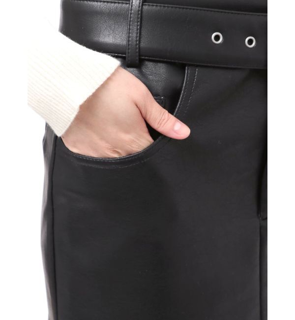 EVRIS「フェイクレザーベルトミニスカート【セットアップ着用可能】」|スカート|