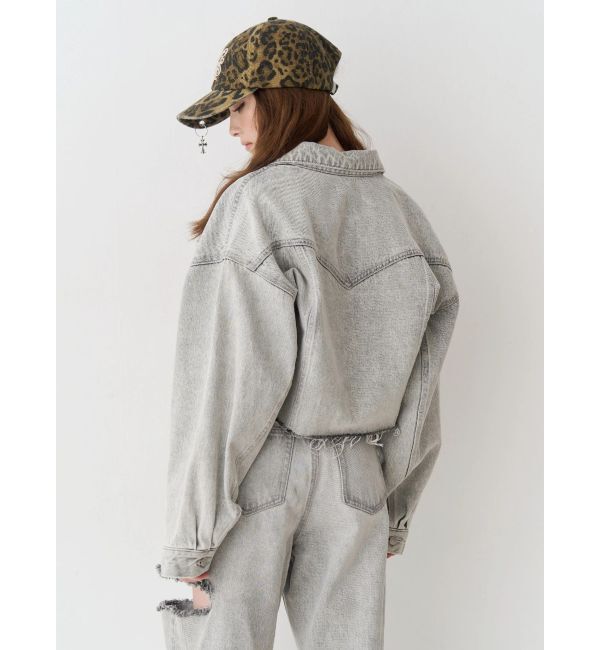 EVRIS「カットアウトワイドデニムパンツ【セットアップ着用可能】」|デニム|