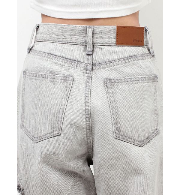 EVRIS「カットアウトワイドデニムパンツ【セットアップ着用可能】」|デニム|