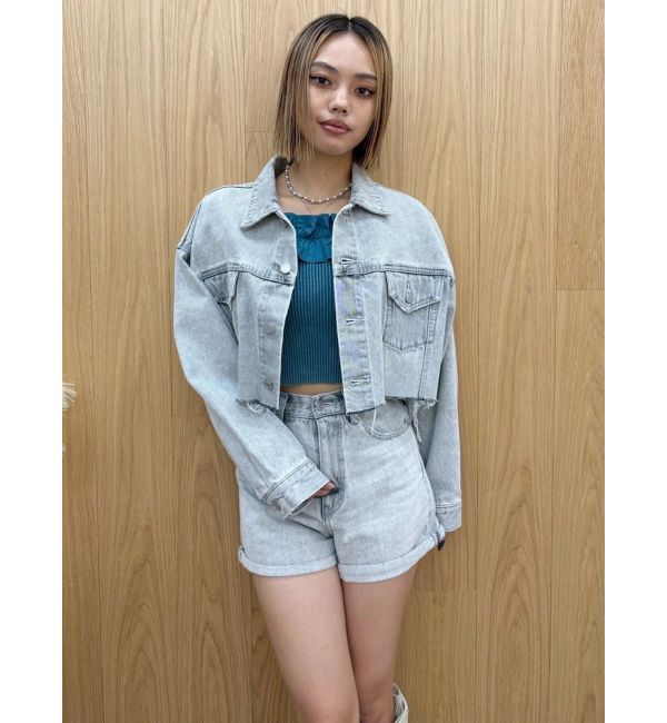 EVRIS「ヴィンテージライクカラーショートデニムパンツ【セットアップ着用可能】」|デニム|