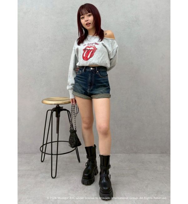 EVRIS「ヴィンテージライクカラーショートデニムパンツ【セットアップ着用可能】」|デニム|