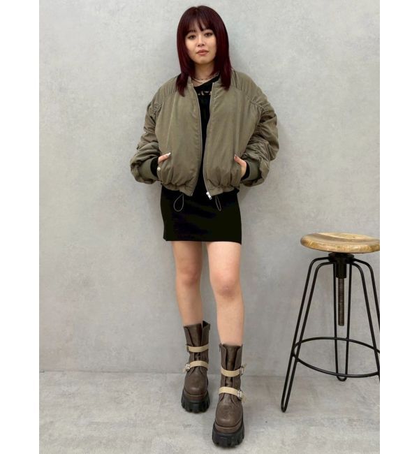 EVRIS「カットアウトニットミニワンピース」|ワンピース|