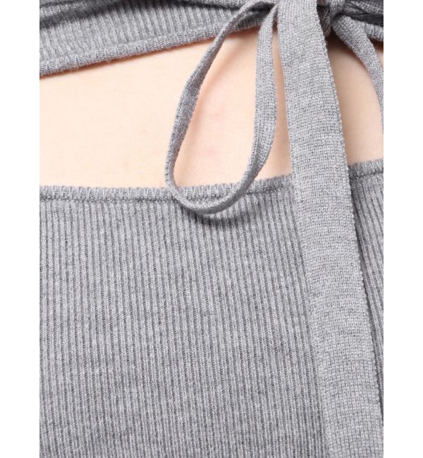 EVRIS「カットアウトニットミニワンピース」|ワンピース|