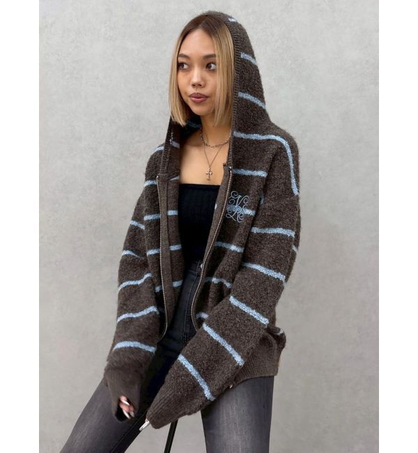 EVRIS「オーバーサイズフードニットトップス【セットアップ着用可能】」|ニット・セーター|