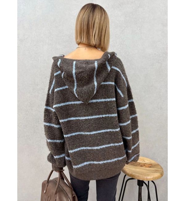 EVRIS「オーバーサイズフードニットトップス【セットアップ着用可能】」|ニット・セーター|