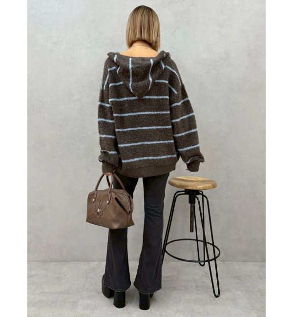 EVRIS「オーバーサイズフードニットトップス【セットアップ着用可能】」|ニット・セーター|