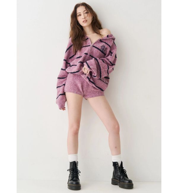 EVRIS「オーバーサイズフードニットトップス【セットアップ着用可能】」|ニット・セーター|