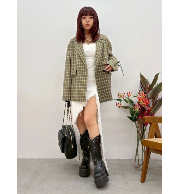 EVRIS「ウエスタンプラットフォームブーツ」|ロングブーツ|