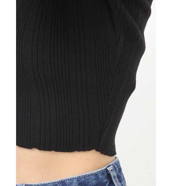 EVRIS「レーストリミングオフショルニットトップス」|ニット・セーター|