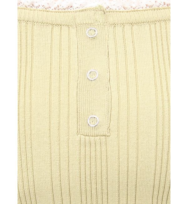 EVRIS「レーストリミングオフショルニットトップス」|ニット・セーター|