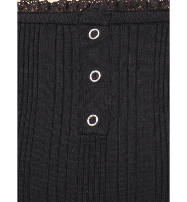 EVRIS「レーストリミングオフショルニットトップス」|ニット・セーター|