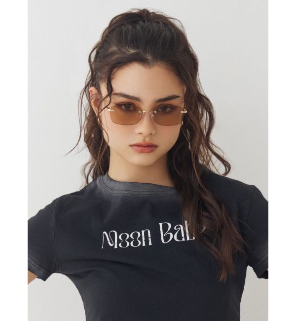 EVRIS「MOON BABE ロゴクロップドTシャツ」|Tシャツ・カットソー|