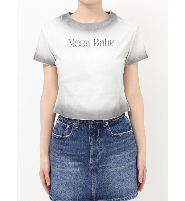 EVRIS「MOON BABE ロゴクロップドTシャツ」|Tシャツ・カットソー|