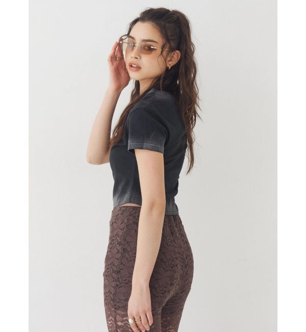 EVRIS「MOON BABE ロゴクロップドTシャツ」|Tシャツ・カットソー|