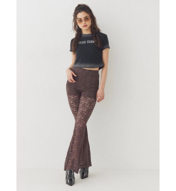 EVRIS「MOON BABE ロゴクロップドTシャツ」|Tシャツ・カットソー|