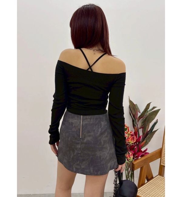 EVRIS「2WAYリブアンサンブルオフショルトップス」|Tシャツ・カットソー|