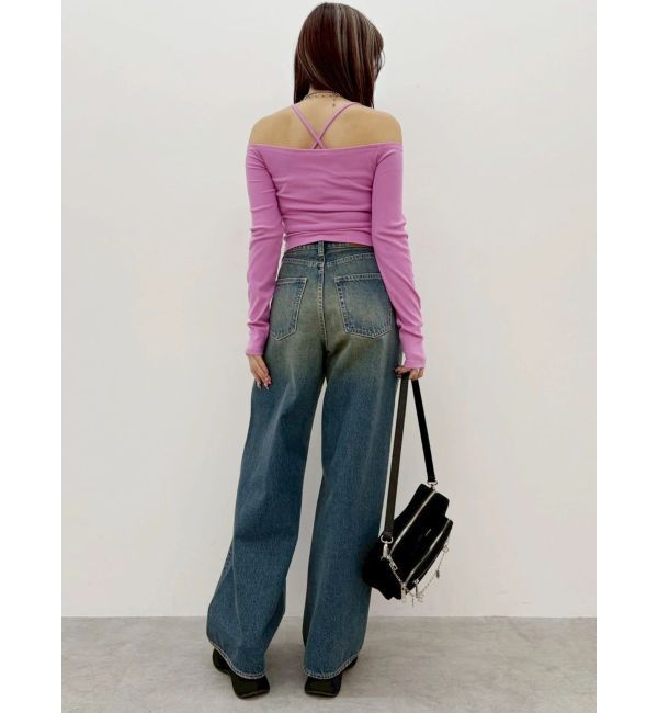 EVRIS「2WAYリブアンサンブルオフショルトップス」|Tシャツ・カットソー|