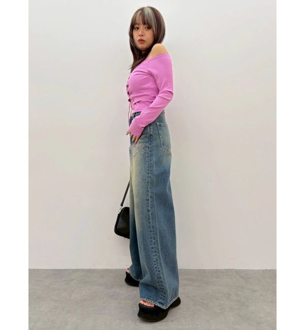 EVRIS「2WAYリブアンサンブルオフショルトップス」|Tシャツ・カットソー|