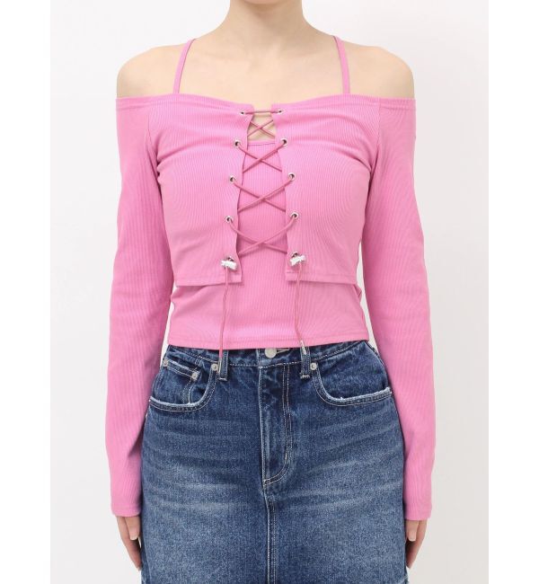 EVRIS「2WAYリブアンサンブルオフショルトップス」|Tシャツ・カットソー|