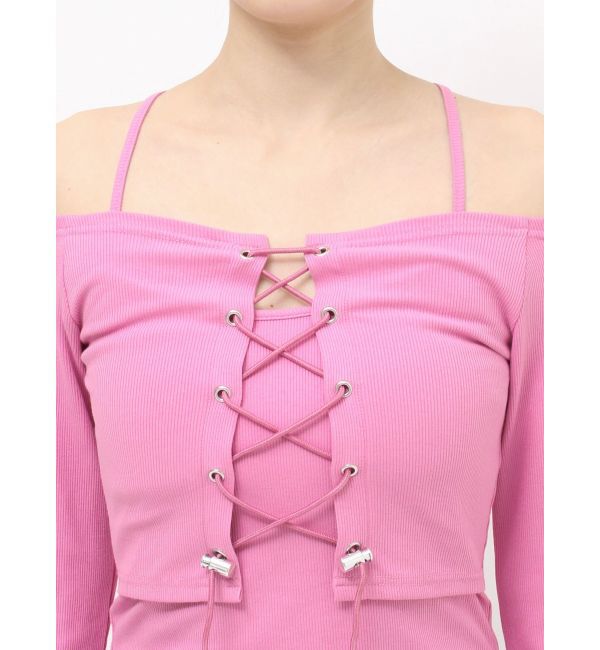 EVRIS「2WAYリブアンサンブルオフショルトップス」|Tシャツ・カットソー|