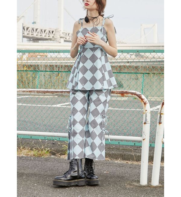jouetie「ギンガムパターンキャミチュニック【セットアップ対応】」|キャミソール|