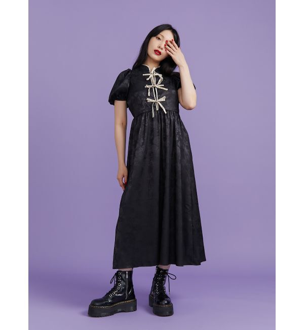 jouetie「チャイナリボンロングワンピース」|ワンピース|ブラック