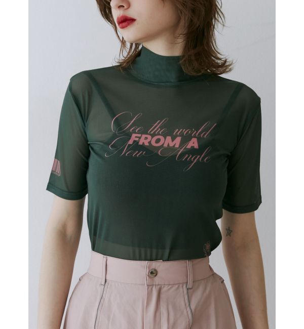 jouetie「ハーフスリーブタトゥーシアートップス」|Tシャツ・カットソー|カーキ