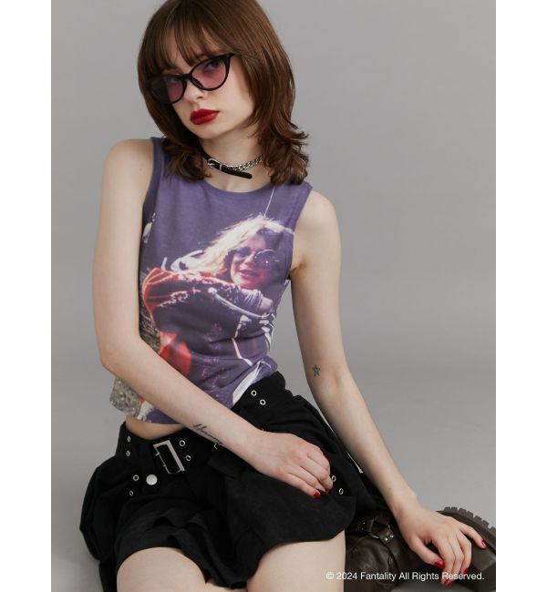 jouetie「【JANIS】photo print sleeveles【コラボ】」|タンクトップ|