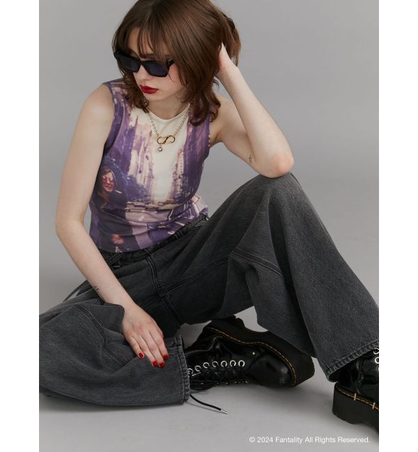 jouetie「【JANIS】photo print sleeveles【コラボ】」|タンクトップ|