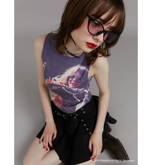 jouetie「【JANIS】photo print sleeveles【コラボ】」|タンクトップ|ダークミックス