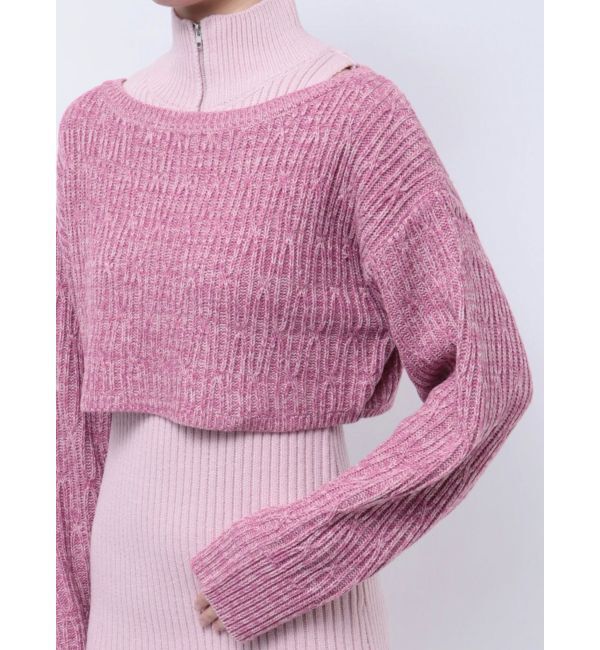 jouetie「レイヤードニットミニワンピース」|ワンピース|