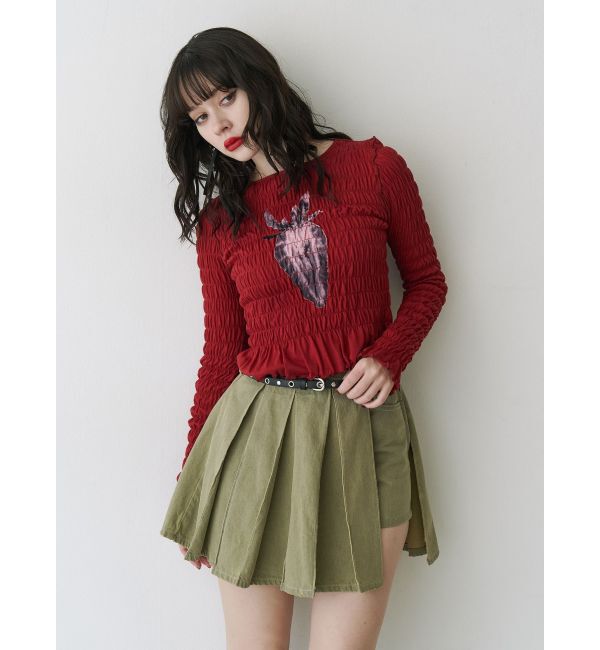 jouetie「ラッププリーツデニムスカパン【セットアップ対応】」|デニム|