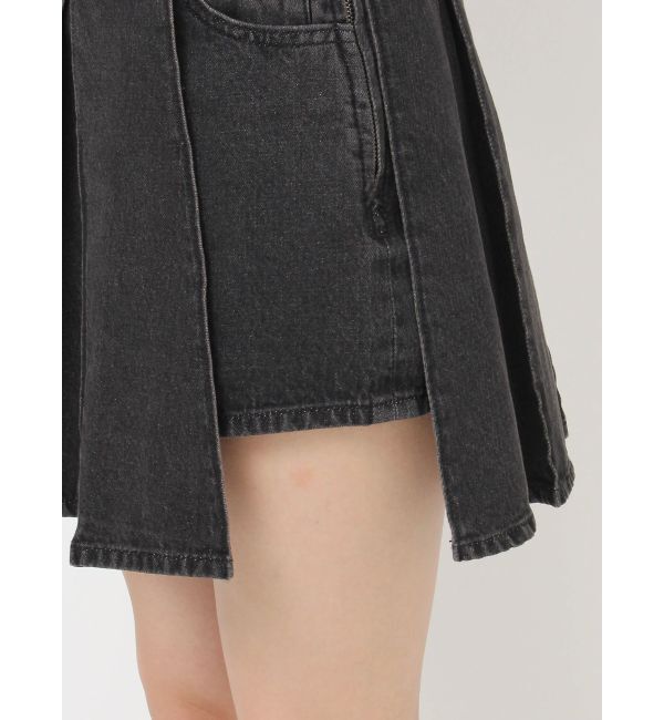 jouetie「ラッププリーツデニムスカパン【セットアップ対応】」|デニム|