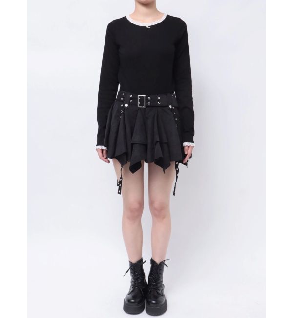 jouetie「アシメヘムベルテッドミニスカート」|スカート|